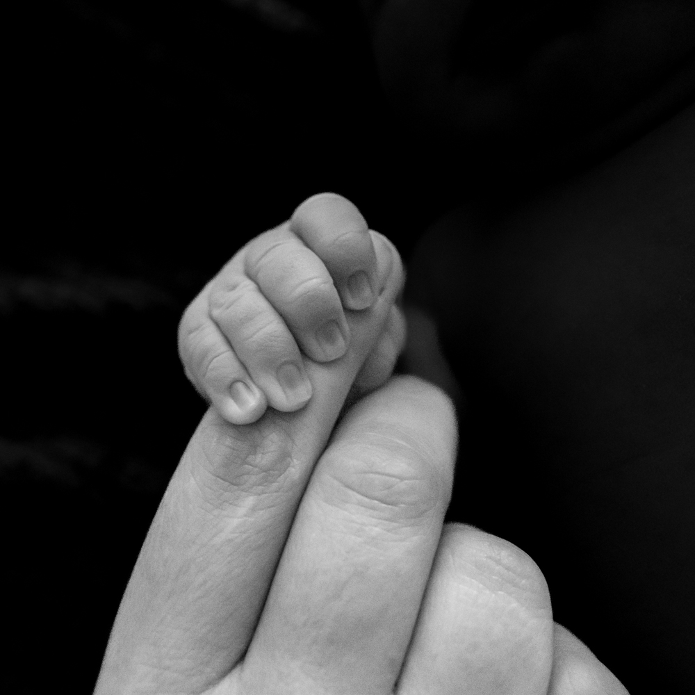 mom and baby's hands