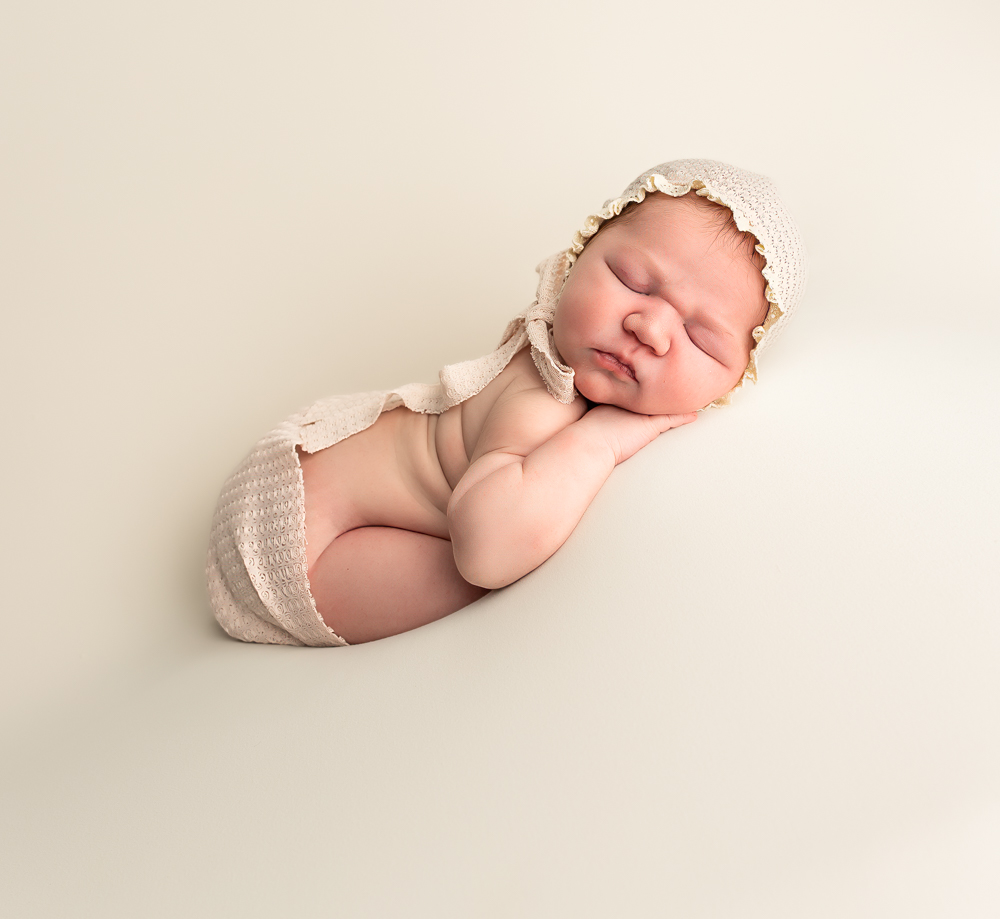 baby half wrapped pose